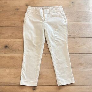 Banana Republic White Straight-Leg Pants Size 4 Petite